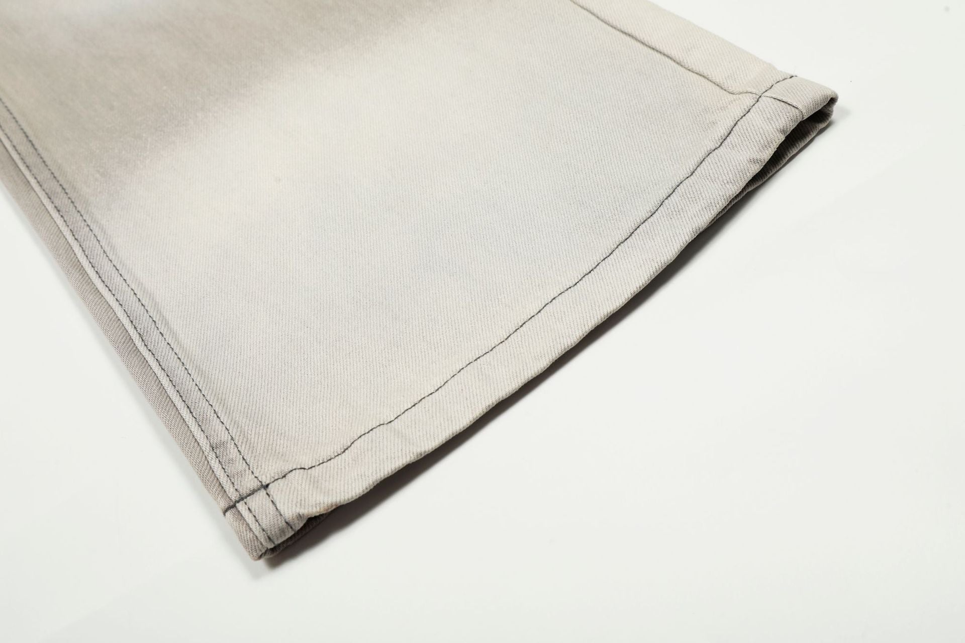 Washed Whiskers Wide Leg Denim Jeans