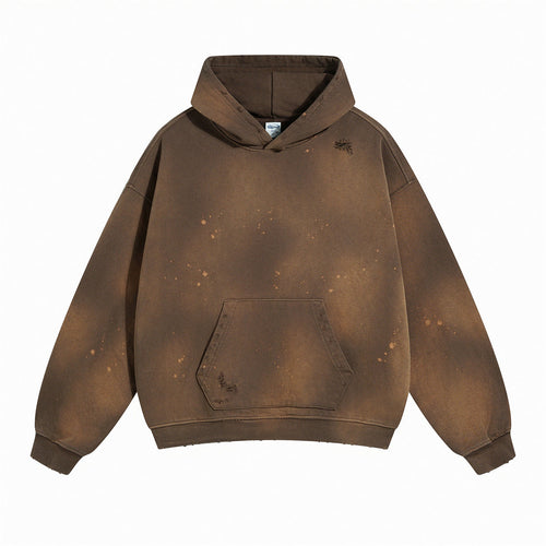 Sudadera con tinte en aerosol - marrón / M