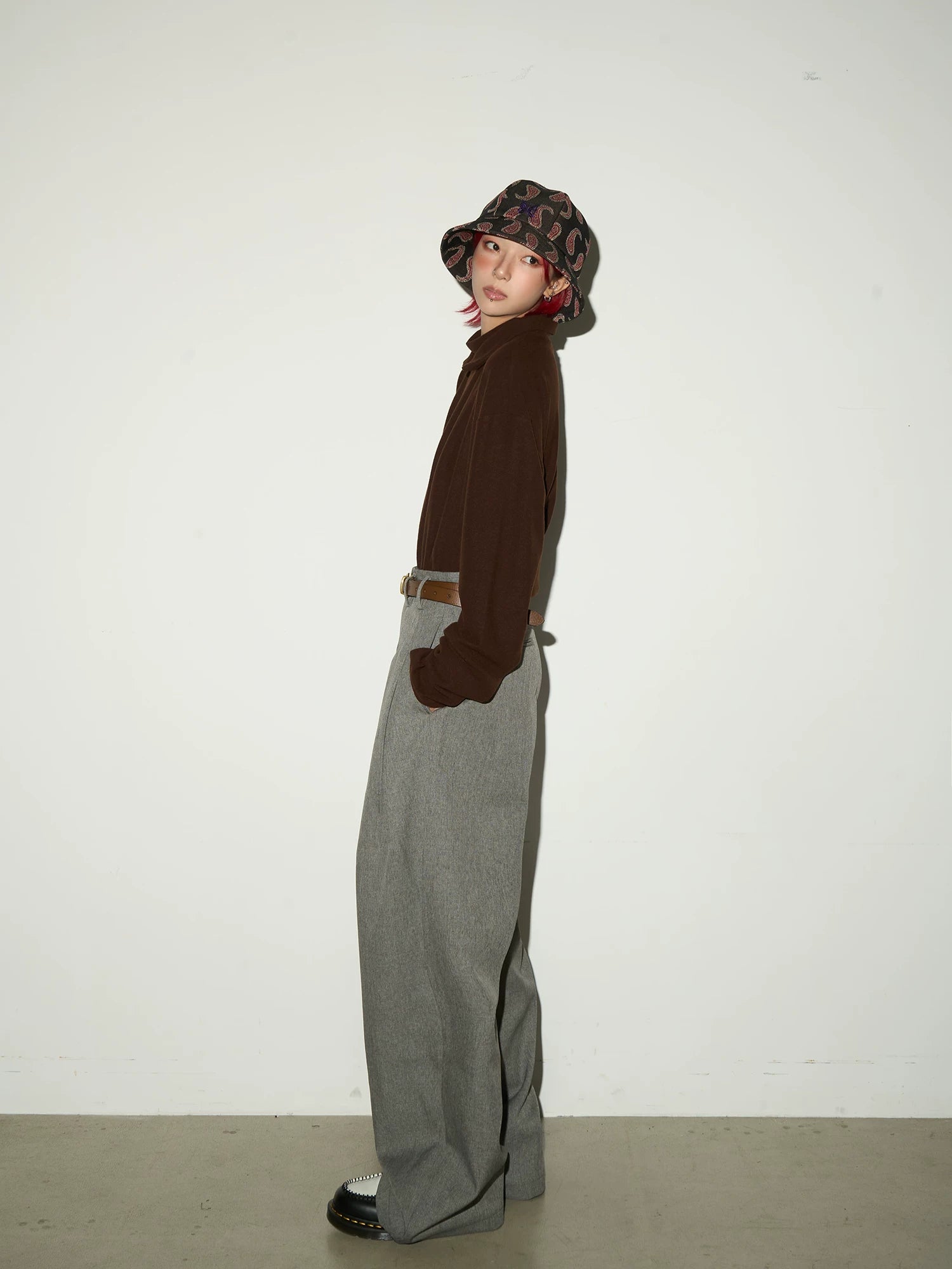 Pleats High Waist Wide Leg Trousers