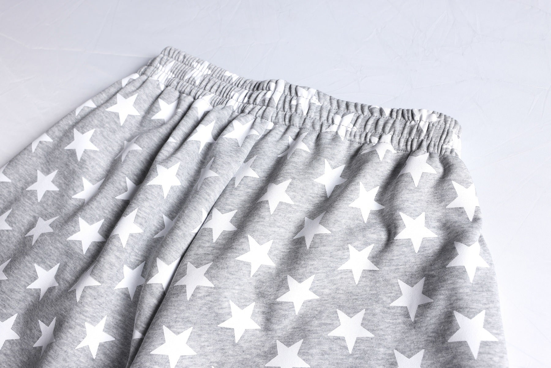 All-Over Print Deconstruction Wide Leg Curved Sweatpants