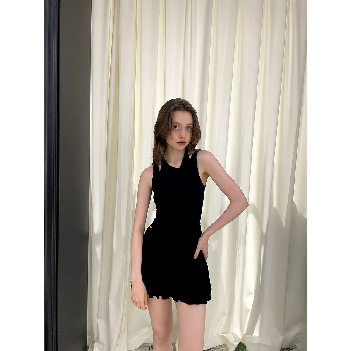 Double-Layered Irregular Tanktop