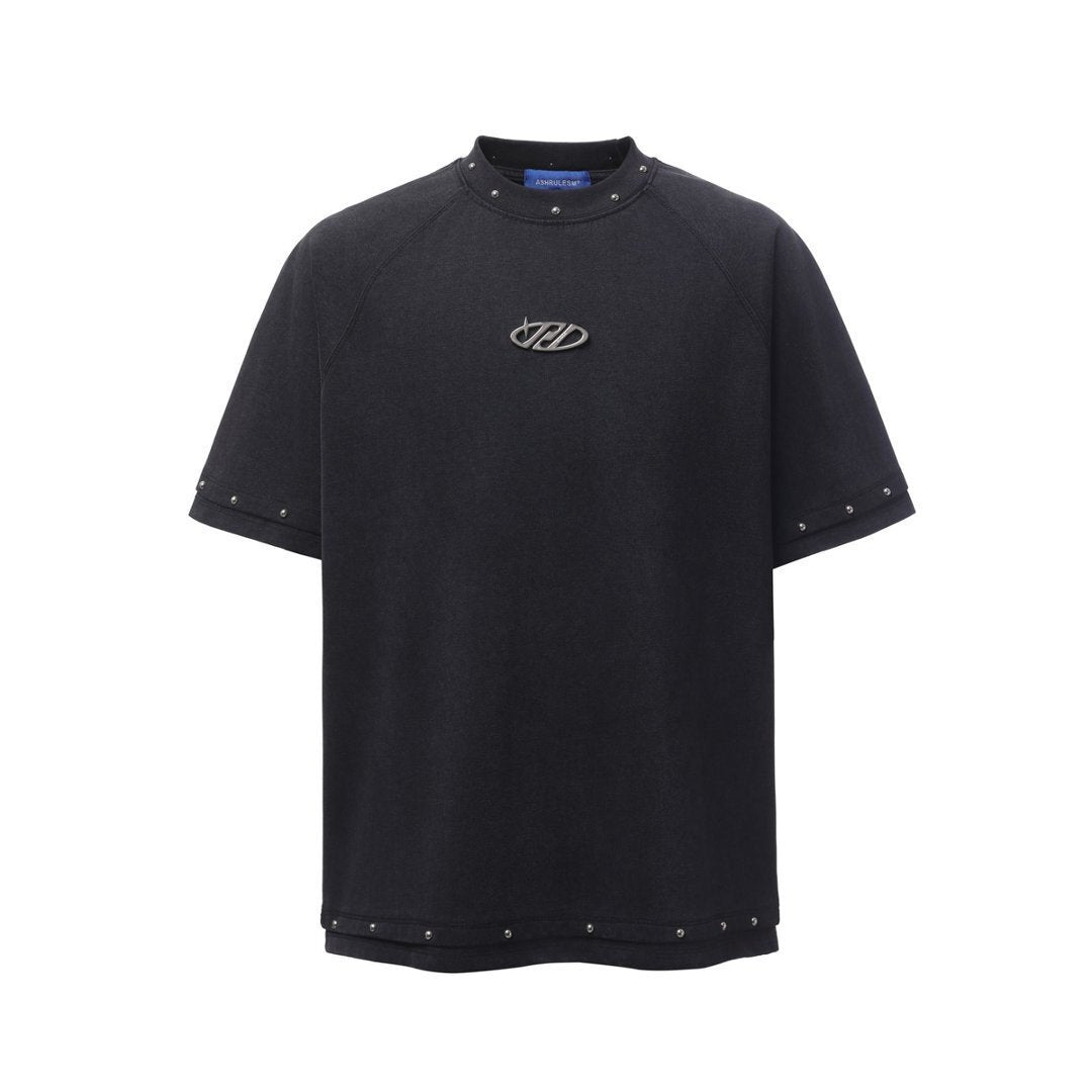 Studs Raglan Short Sleeve T-Shirt