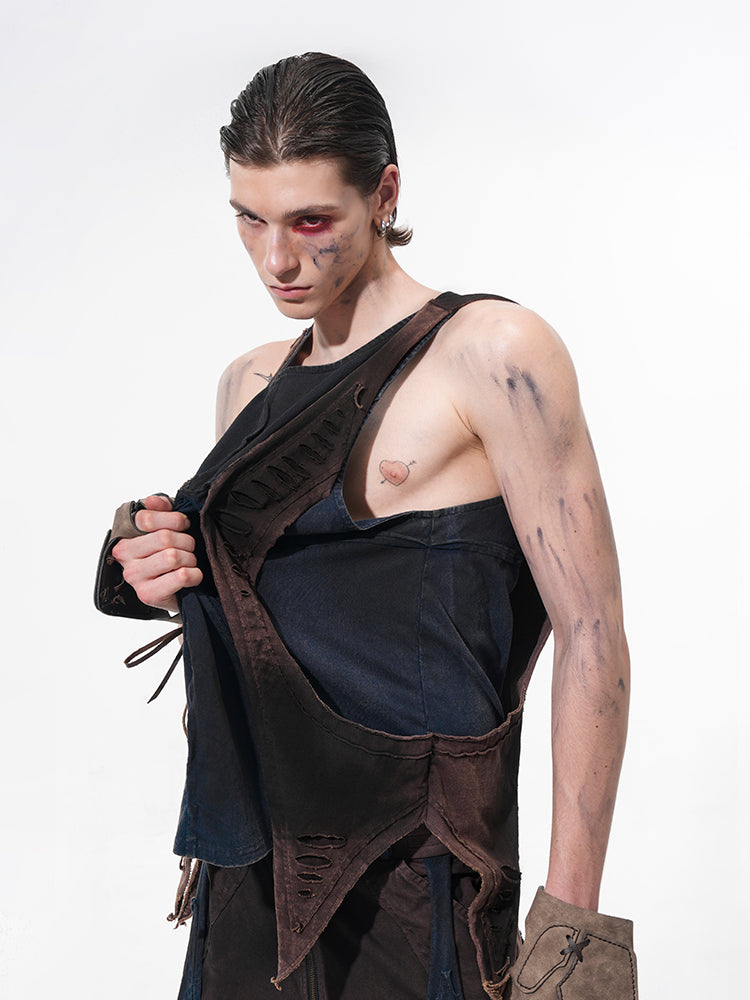 Patchwork Pullover Sweatshirt & Tank Top T-shirt & Short Setup