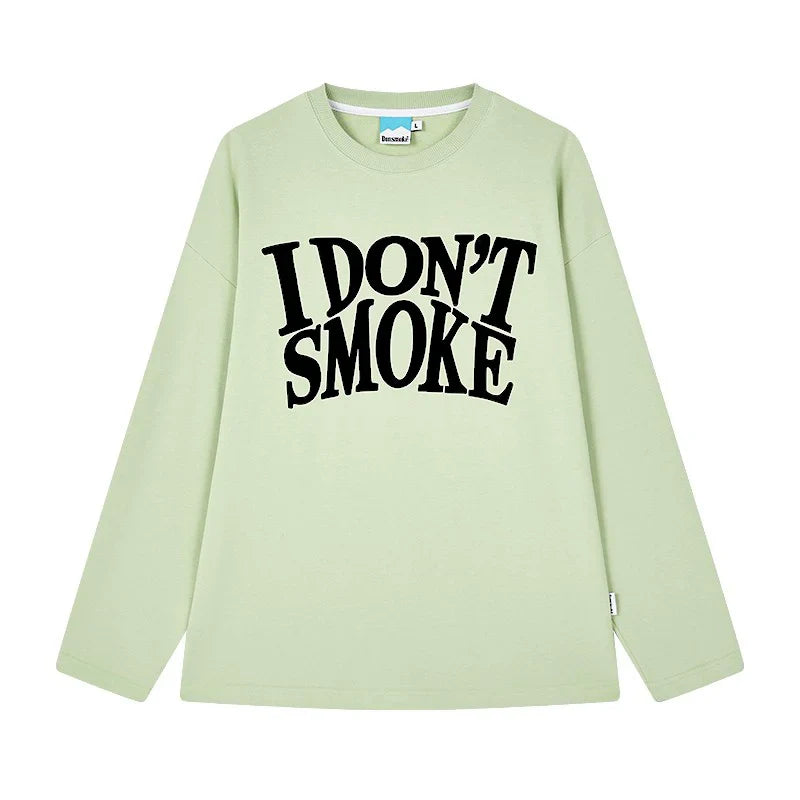 Oversize Cotton Long Sleeve Round Neck Sweatshirt