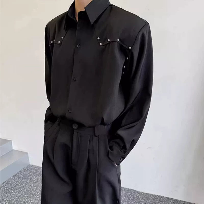 Studs Design Long Sleeve Shirt
