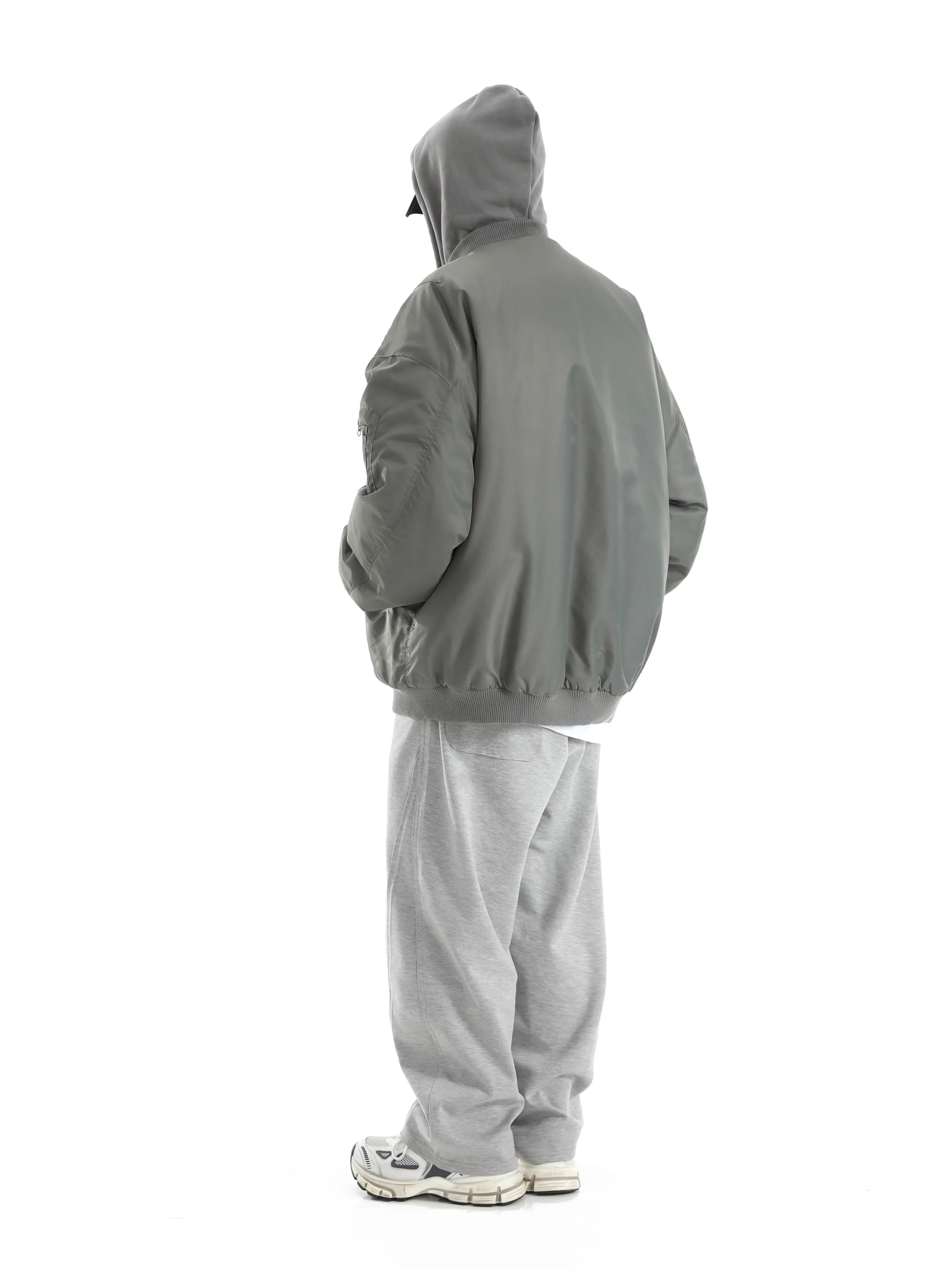 Oversize Zipper Hooded Jacket