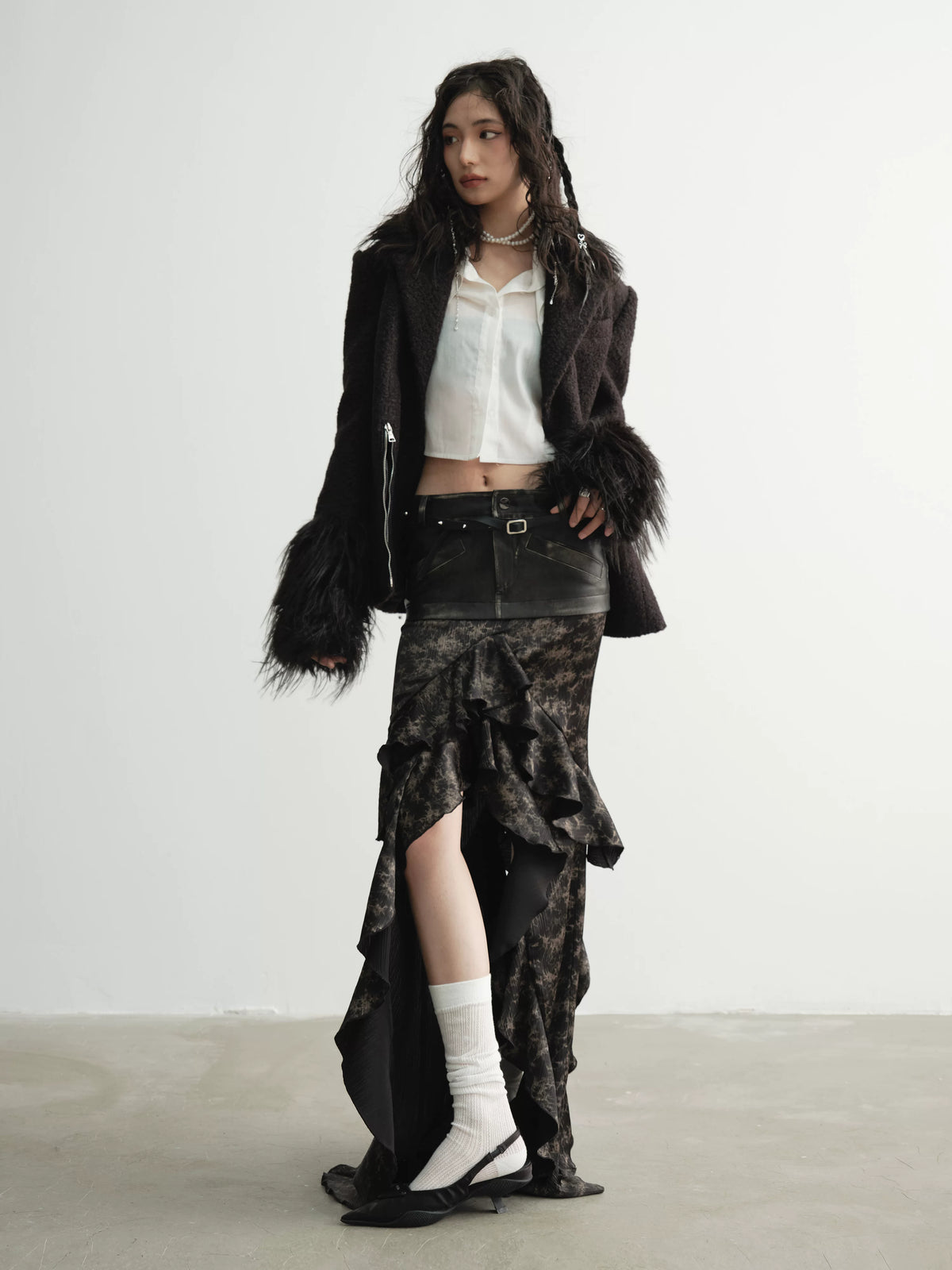 Imitation Fox Fur Patchwork Jacket