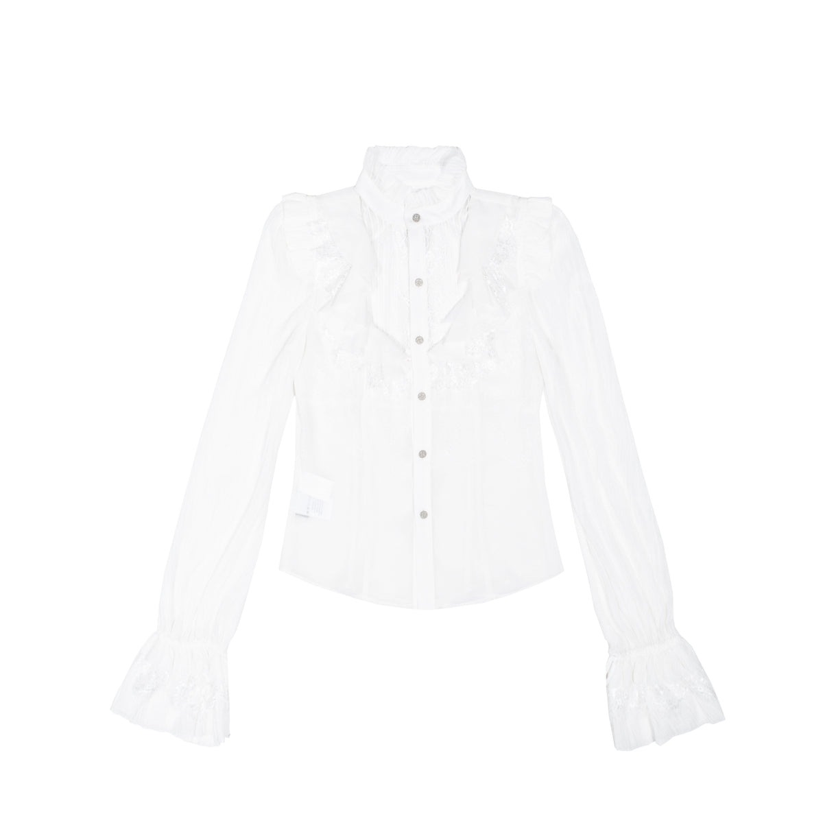 Sheer Chiffon Gothic Court Style Blouse