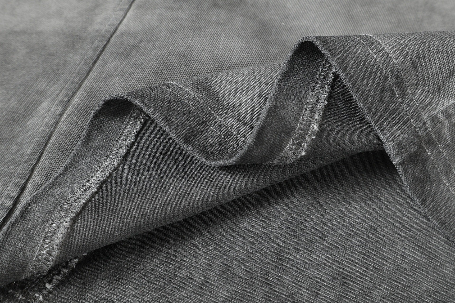 Washed Mesh Panel Short Sleeve T-Shirt