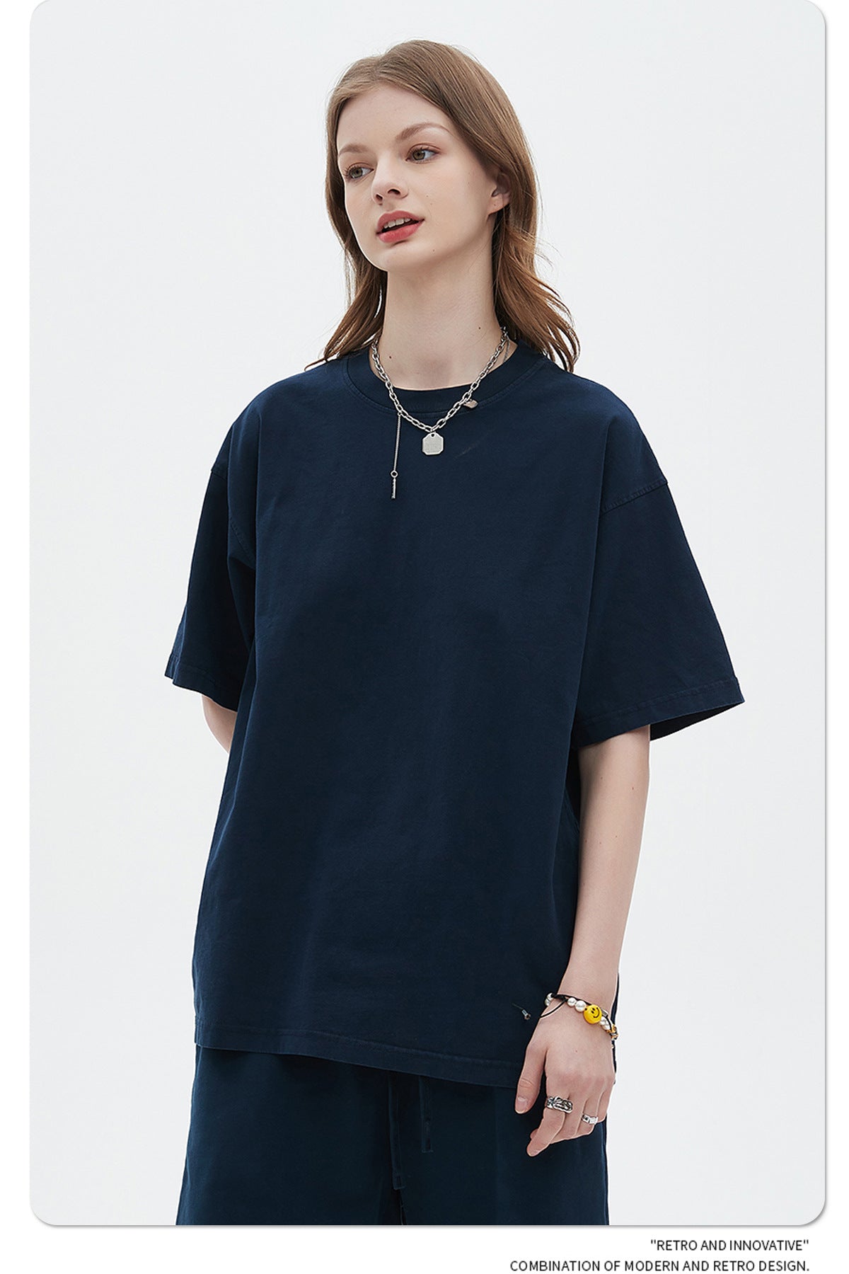Oversize Washed Short-sleeve-T-shirt & Washed Short Sweatpants Setup