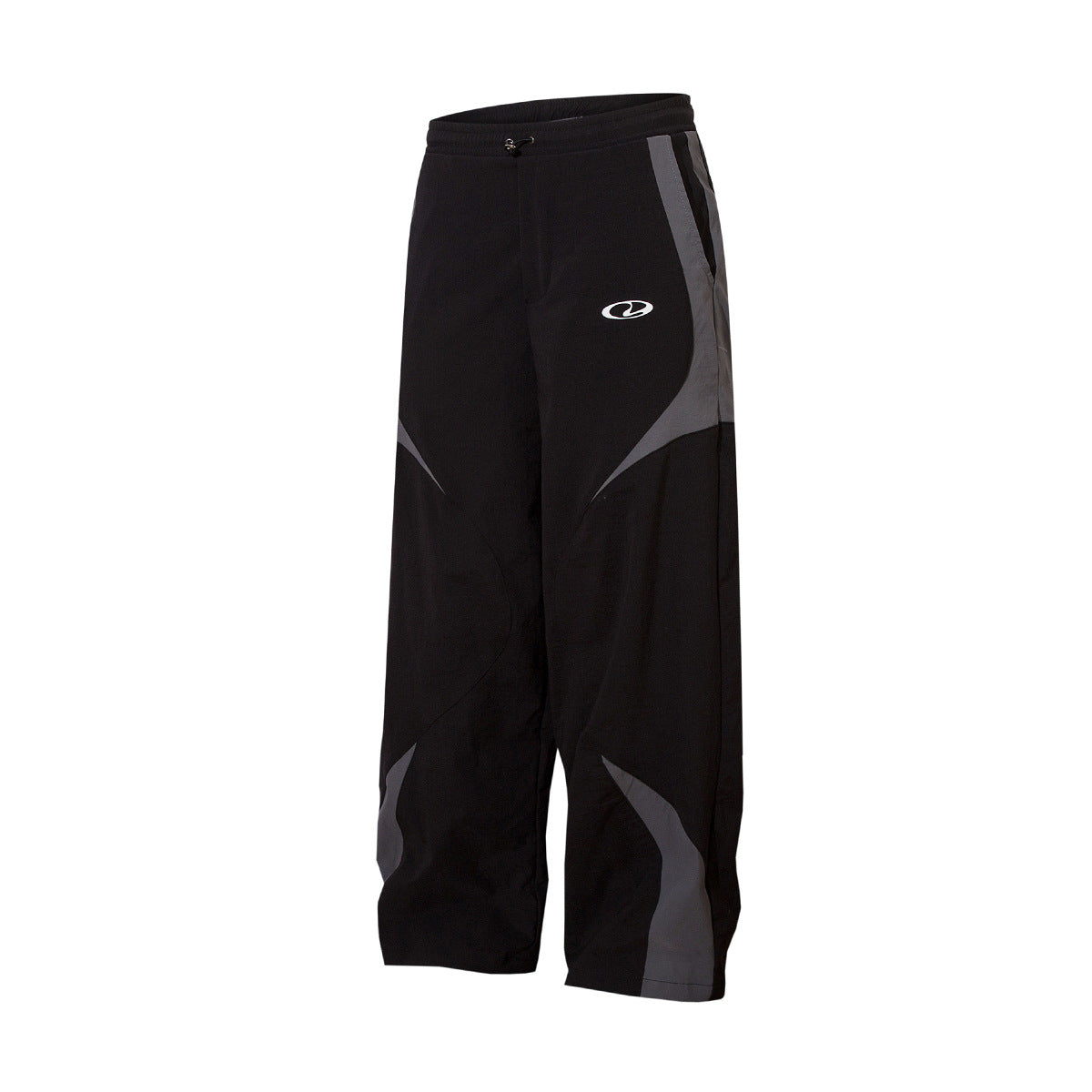 Panel Drawstring Straight Sporty Pants