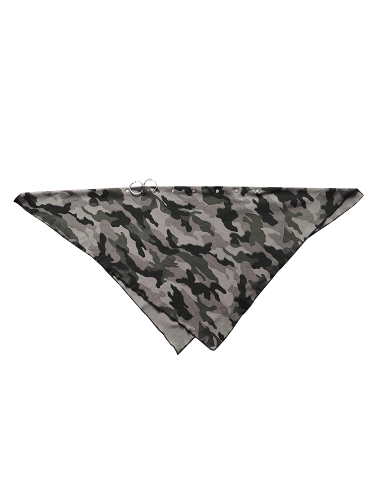 Stud Camouflage Damage Square Scarf