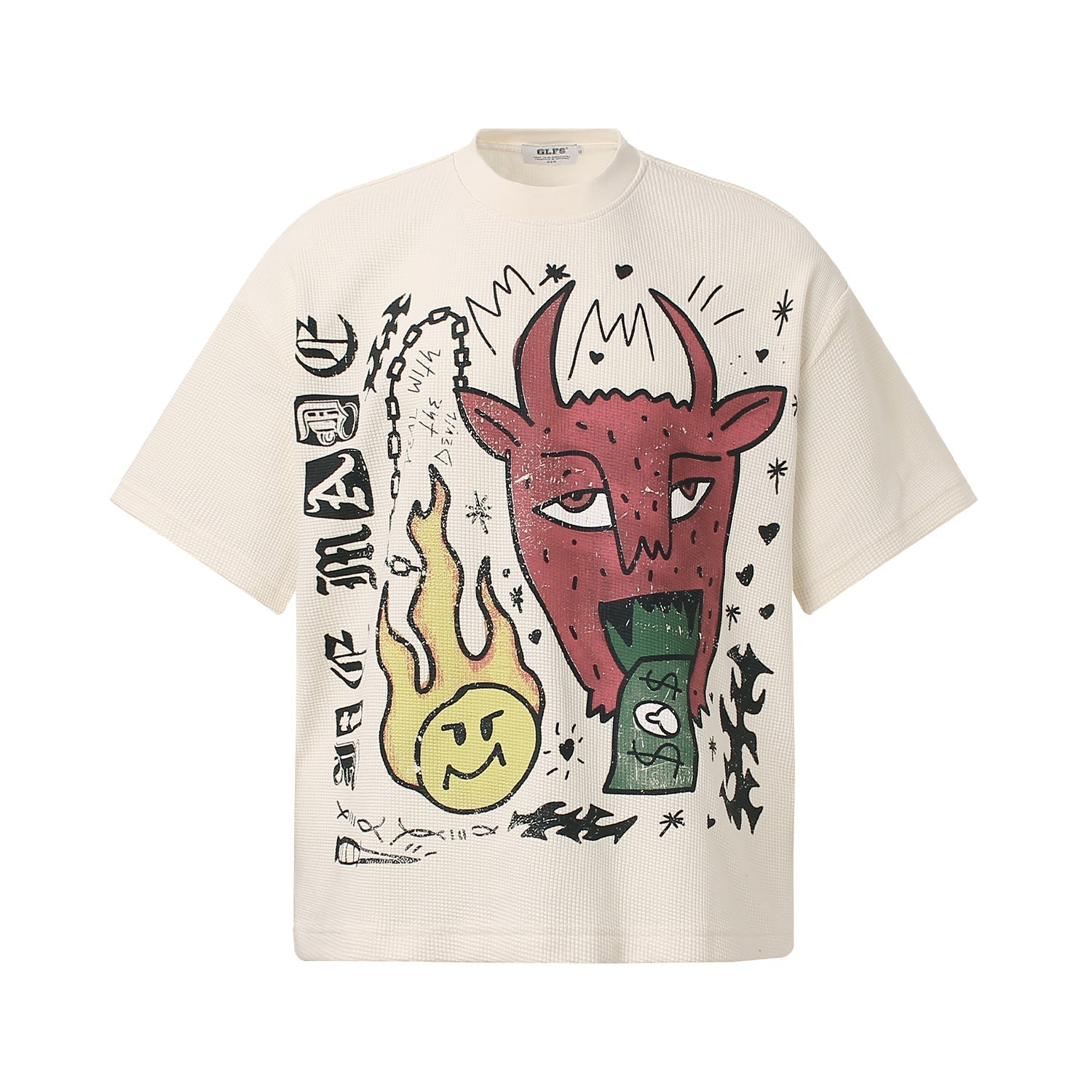 Waffle Graphic Oversize Short Sleeve T-Shirt