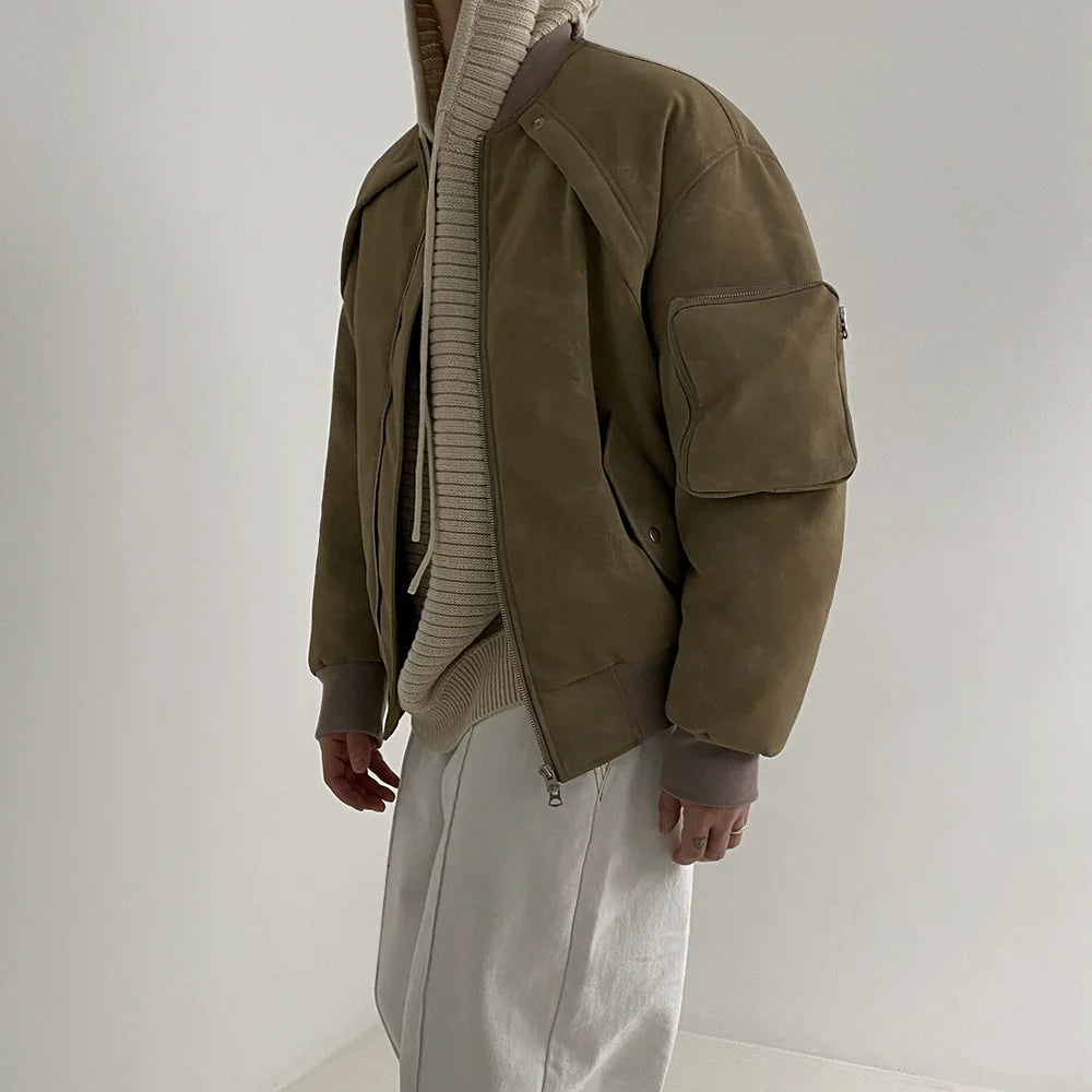 Padded Suede Work Jacket