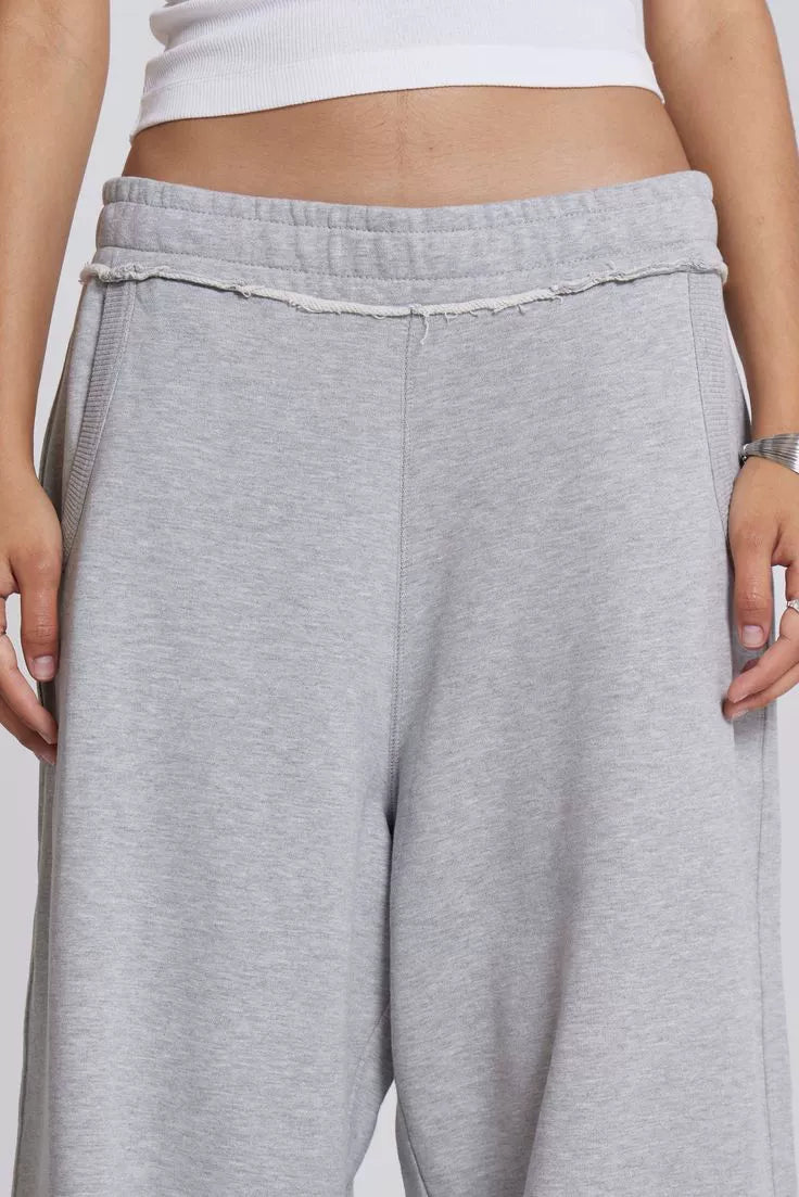 Pantalones deportivos holgados grises de TikTok de moda