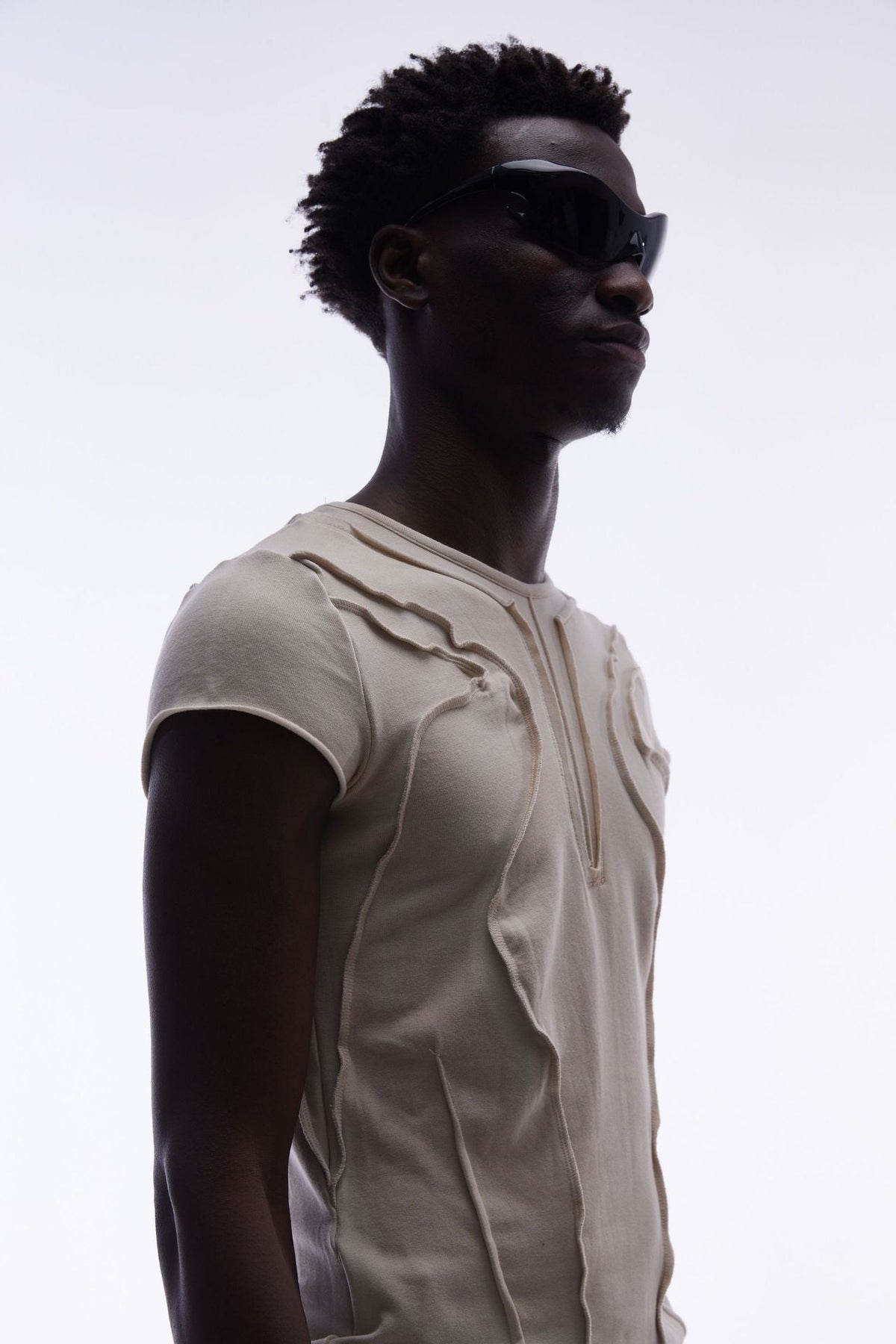 Washed Deconstruction Layered Short Sleeve T-Shirt