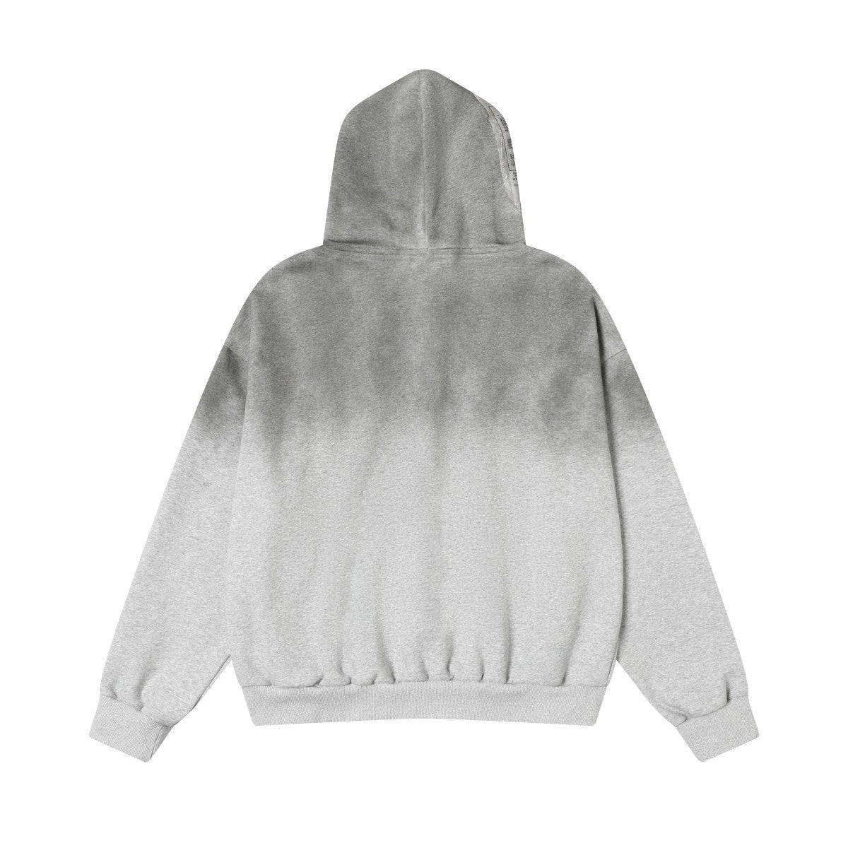 Gradient Washed Stain Dye Zipper Hoodie