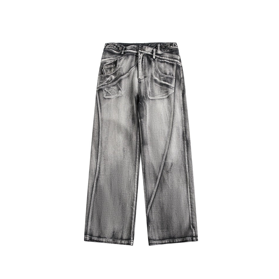 Jean large délavé vintage