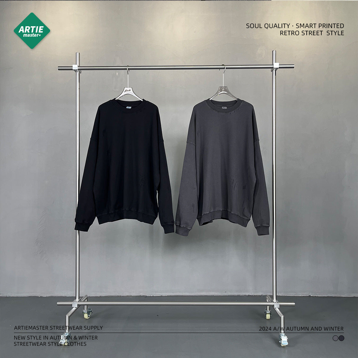 Washed Round Neck Sweatshirt