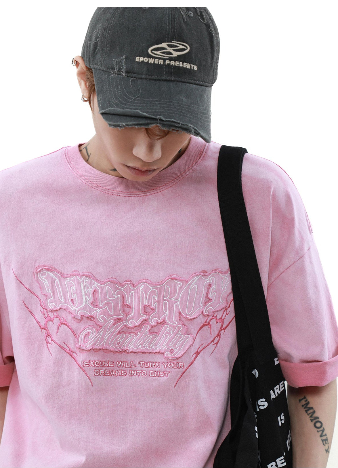 Wash Print Oversize Short Sleeve T-Shirt