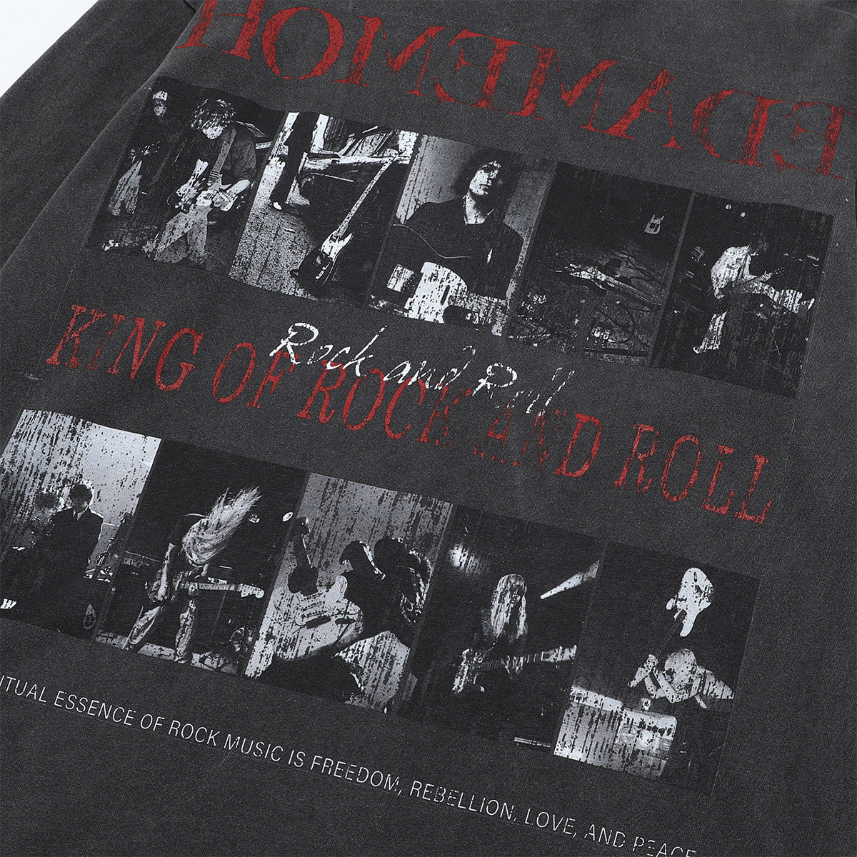 Washed Dirty Dye Graphic Print Long Sleeve T-Shirt