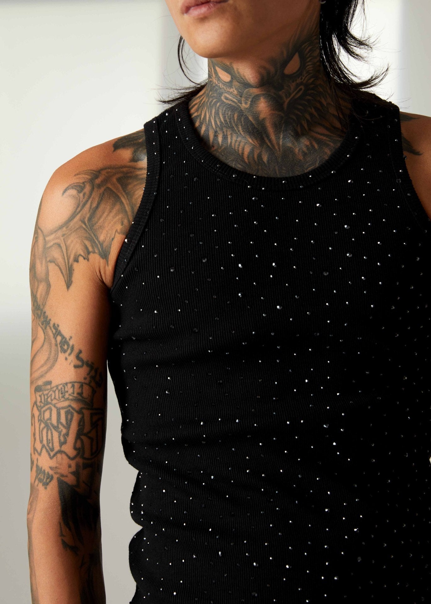 Studs Rhinestone Tank Top