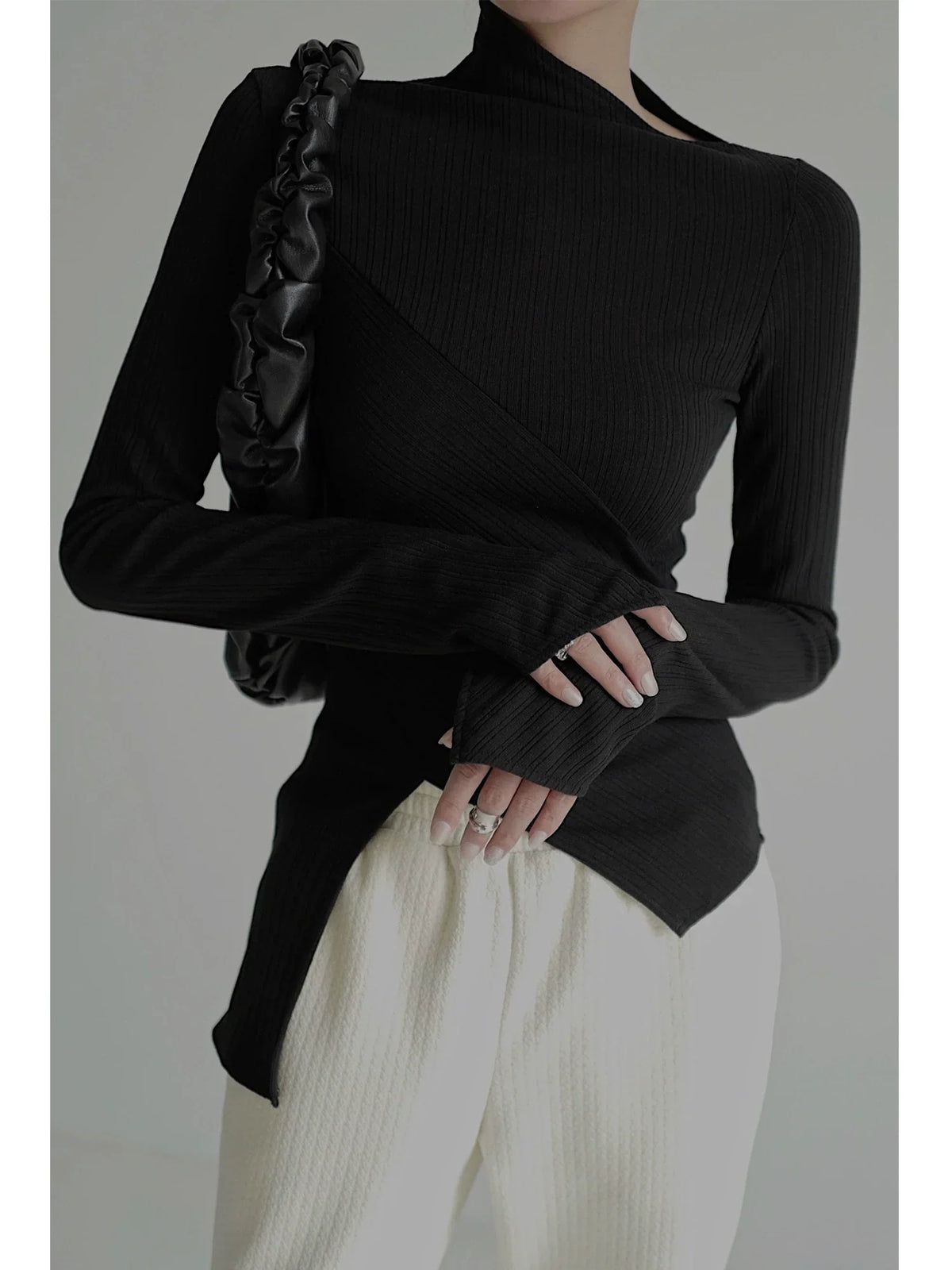 Pull en tricot à motif croisé