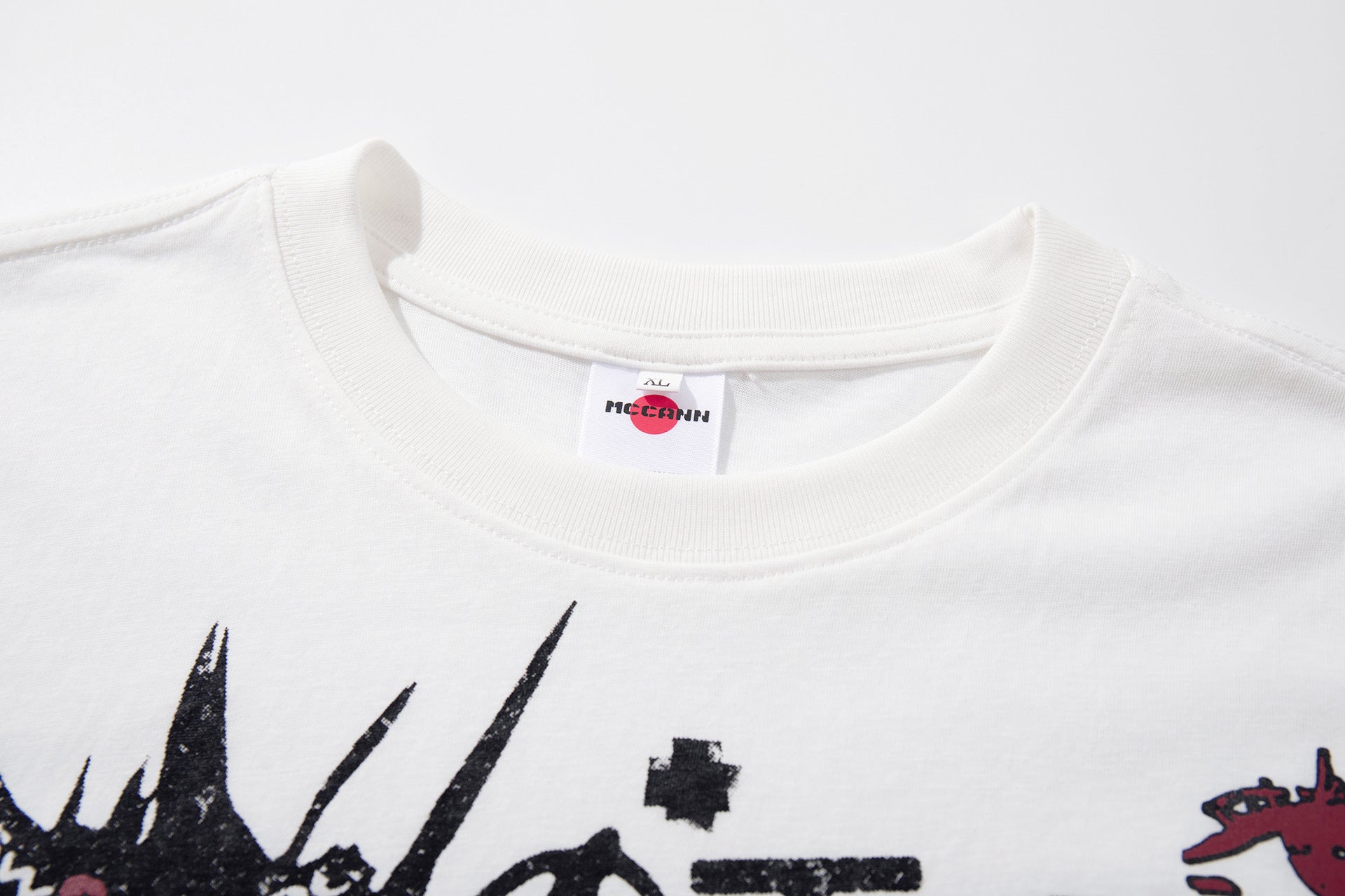 Snowflake Cotton Print Short Sleeve T-Shirt