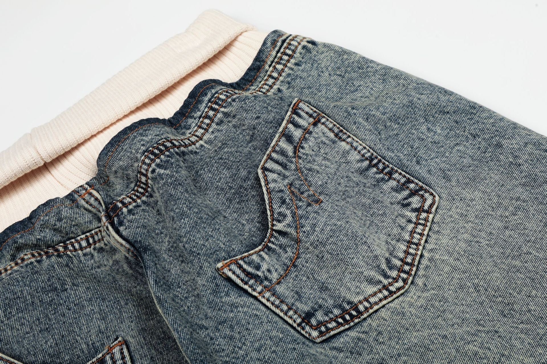 Deconstruction Patchwork Wide Leg Denim Jeans