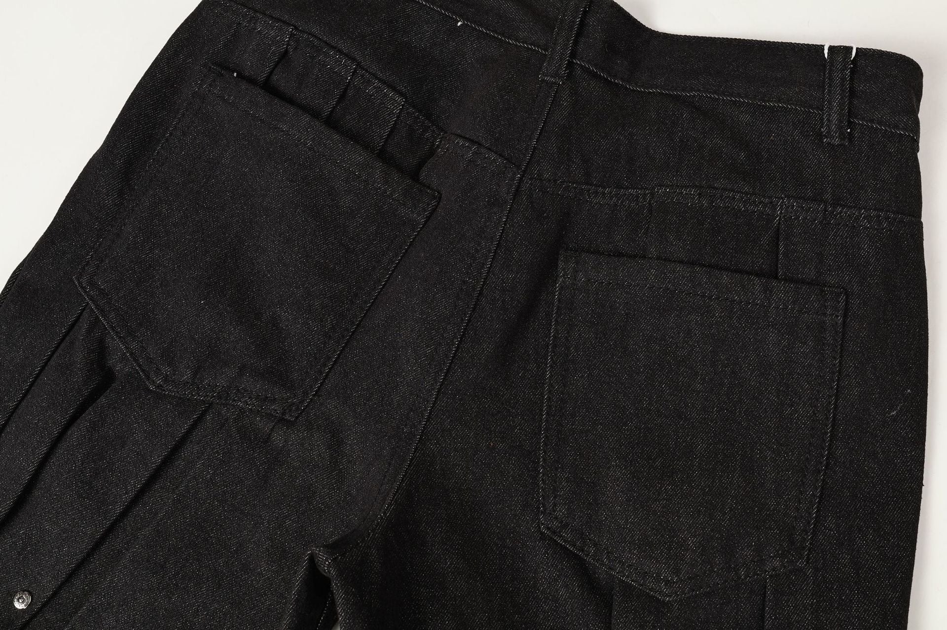 Heavyweight Studs Wide Leg Denim Jeans