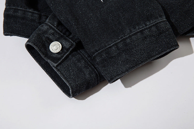 Stars Embroidered Denim Jacket