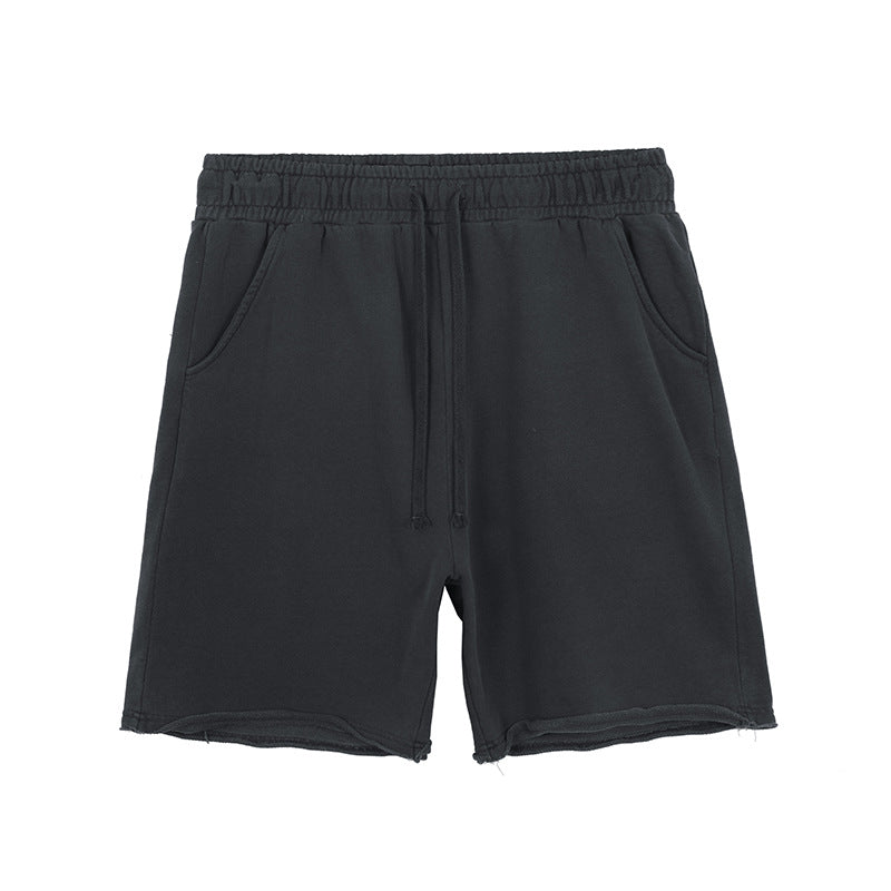 Washed Vintage Raw Edge Short Sweatpants