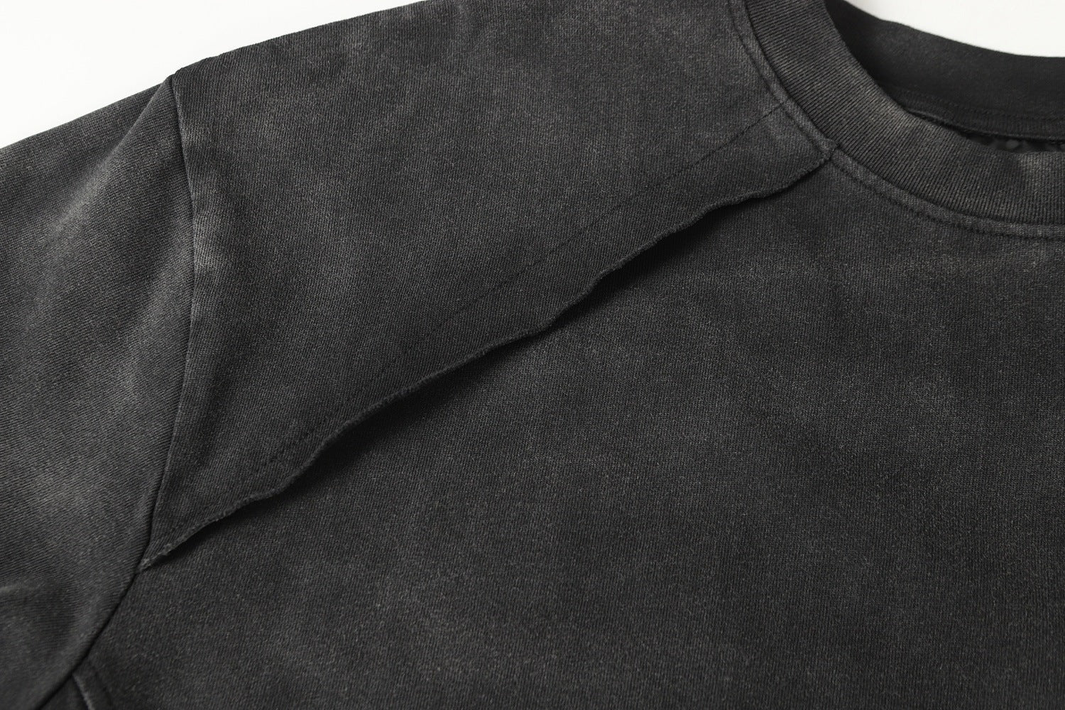 Washed Raw Hem Short Sleeve T-Shirt