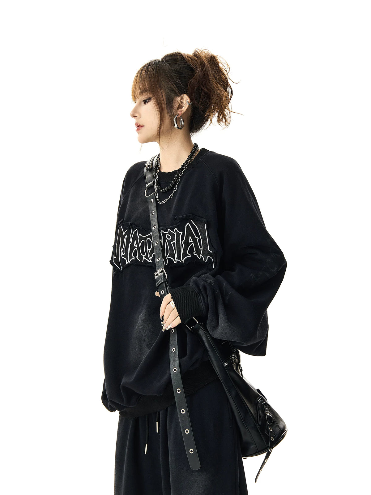 Patchwork Oversize Sweatshirt Na2928-K