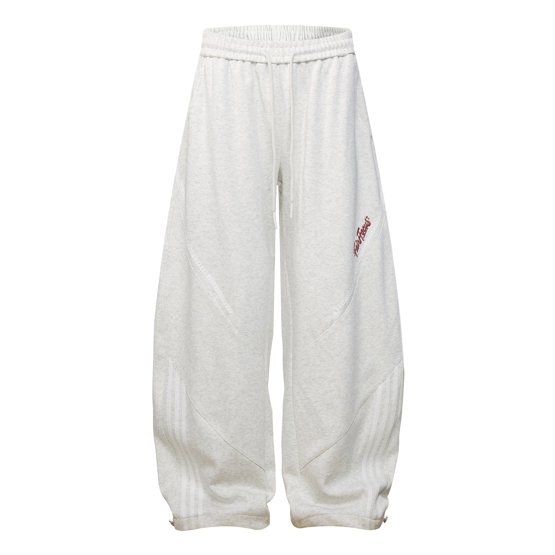 Sporty Stripe Panel Wide Leg Sweatpants