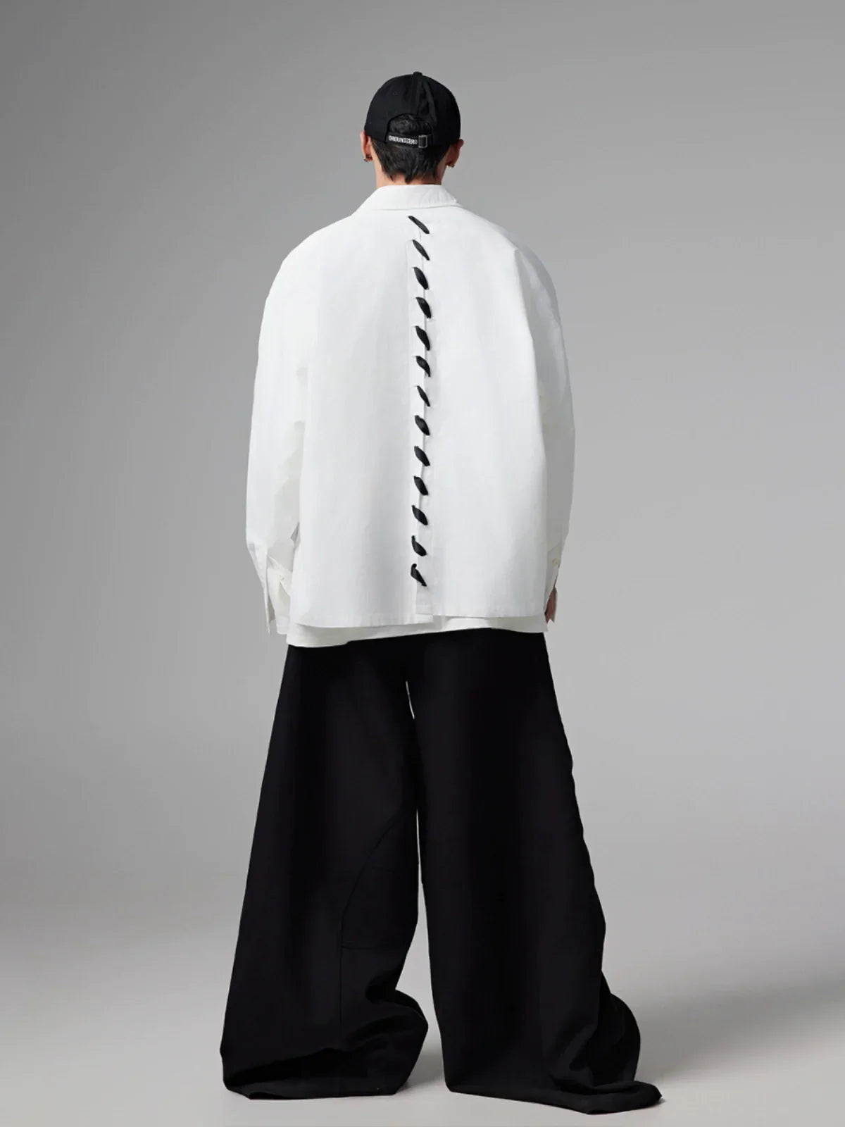 Stitch Design Oversize Long Sleeve Shirt