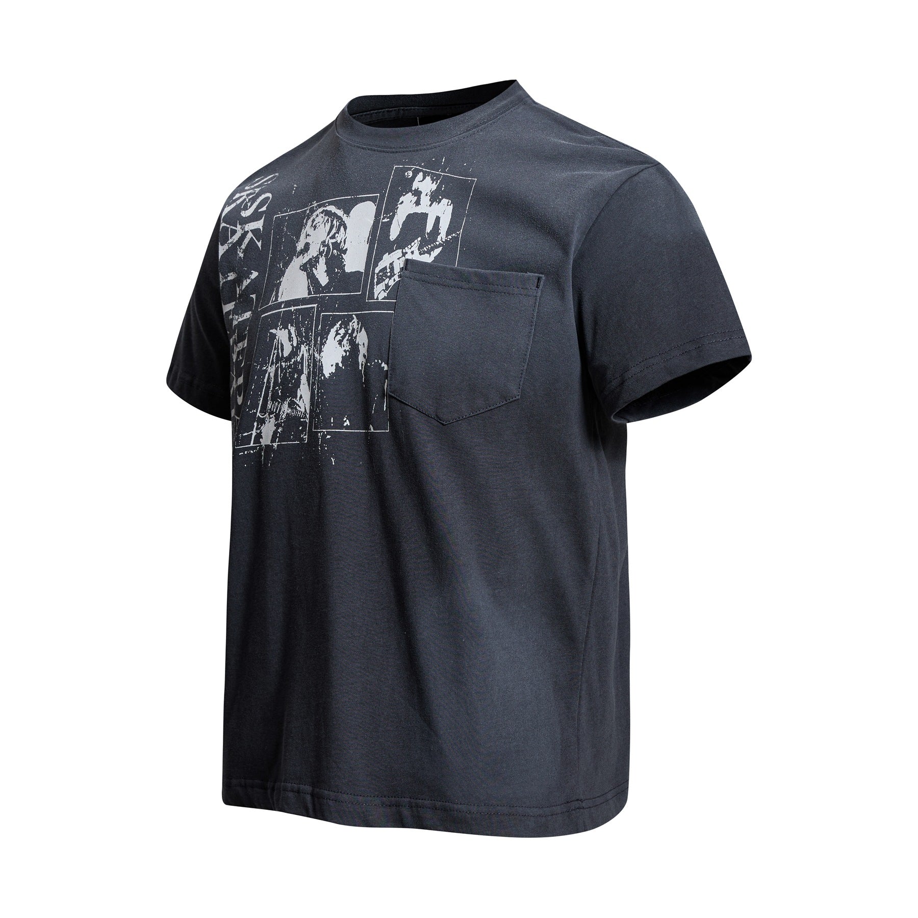 Band Print Short Sleeve T-Shirt
