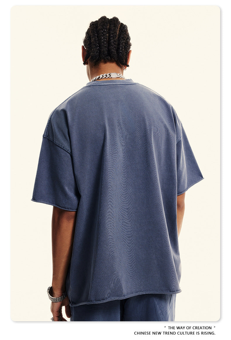 Washed Heavyweight Short Sleeve T-Shirt & Short Sweatpants Setup