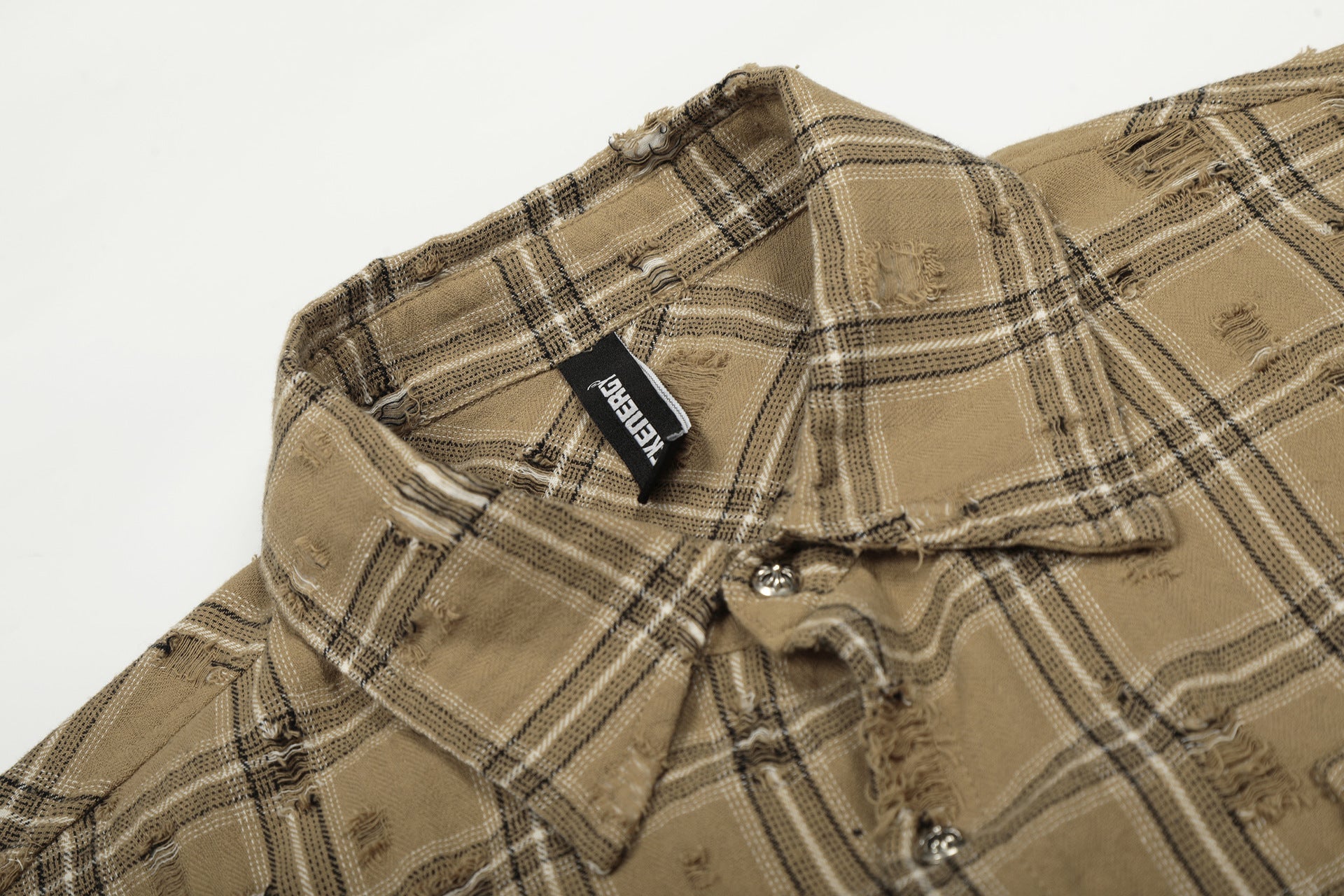 Plaid Damage Wash Long Sleeve Shirt