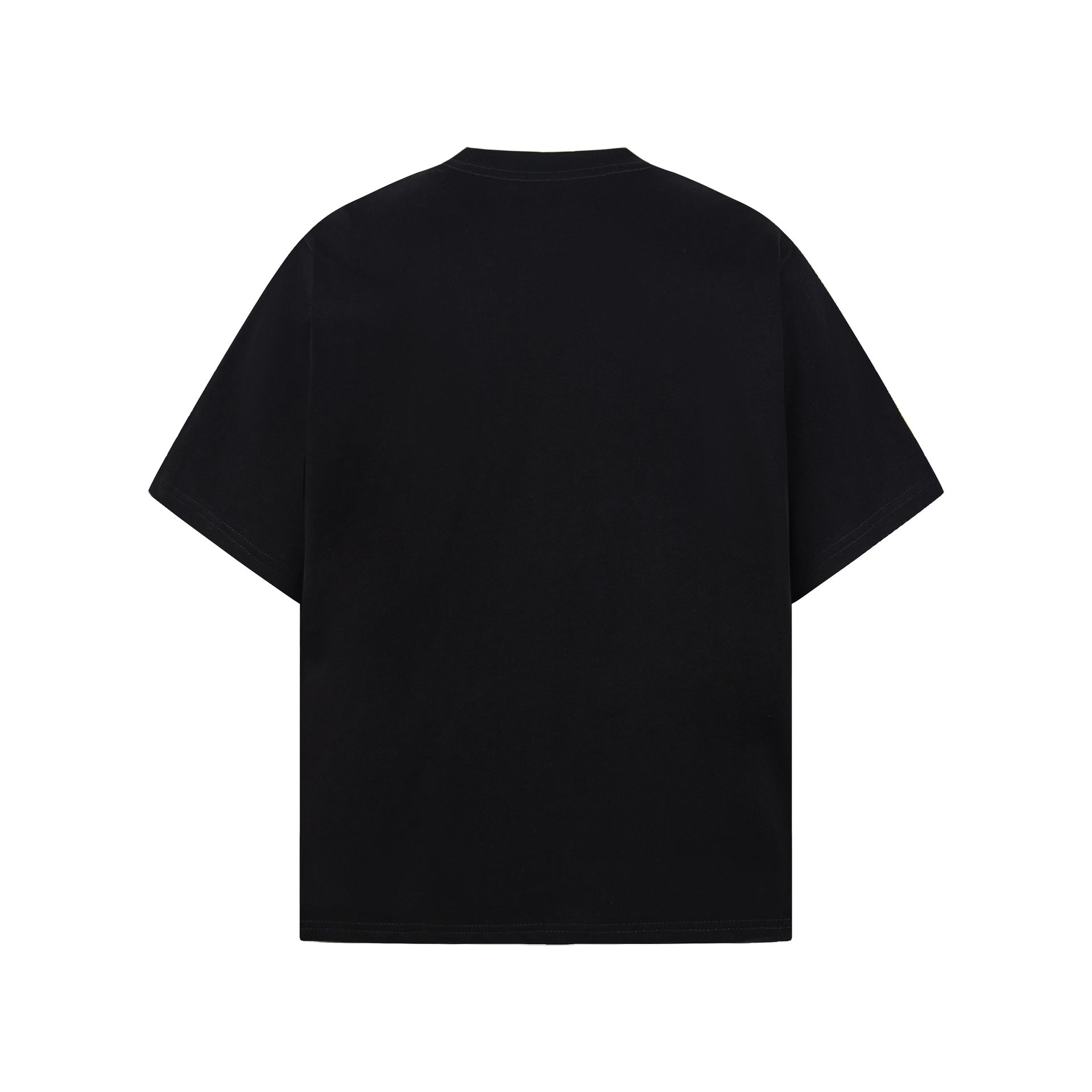 Cotton Cross Applique Embroidery Short Sleeve T-Shirt