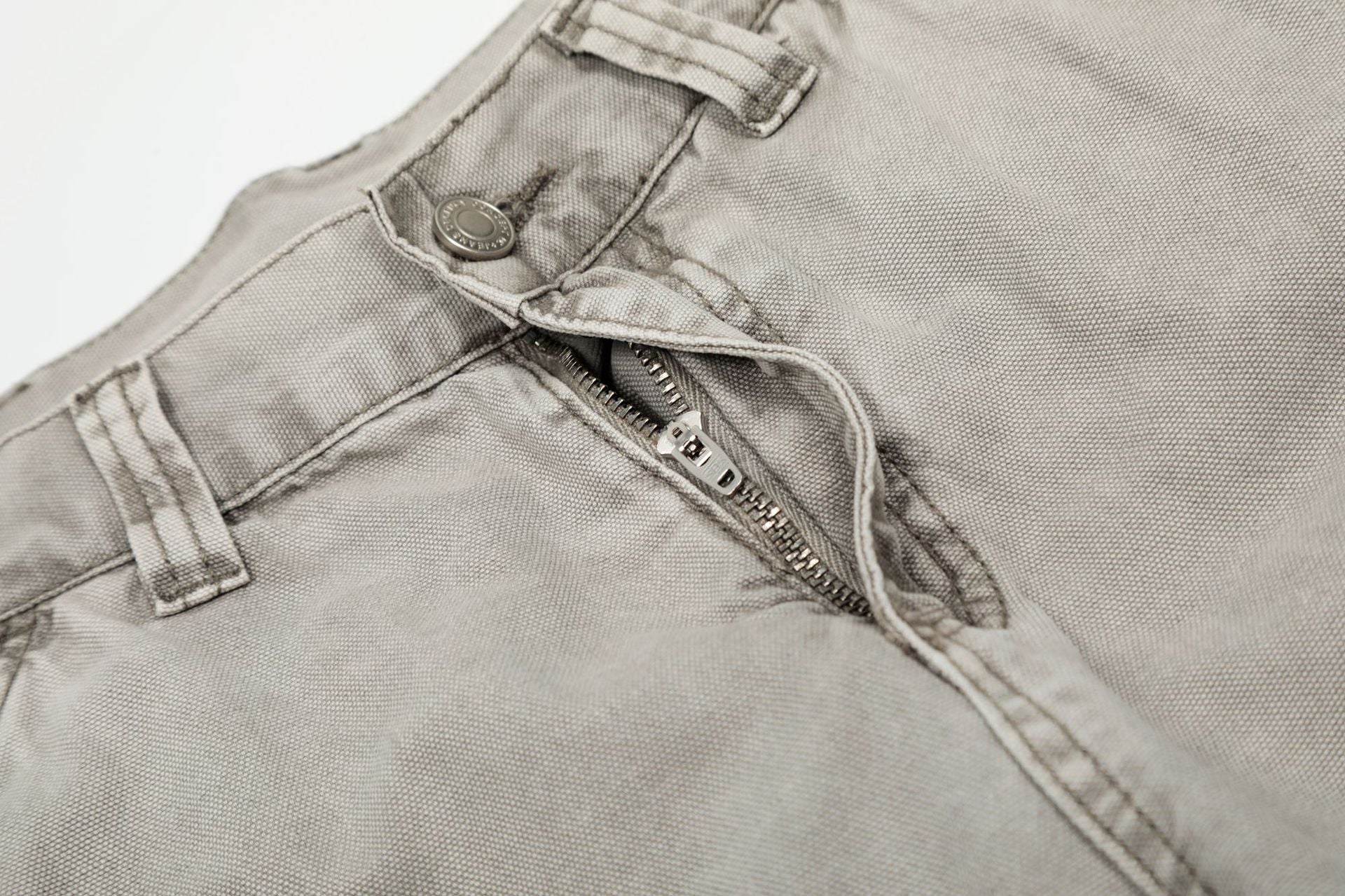Washed Multi-Pocket Wide Leg Cargo Pants