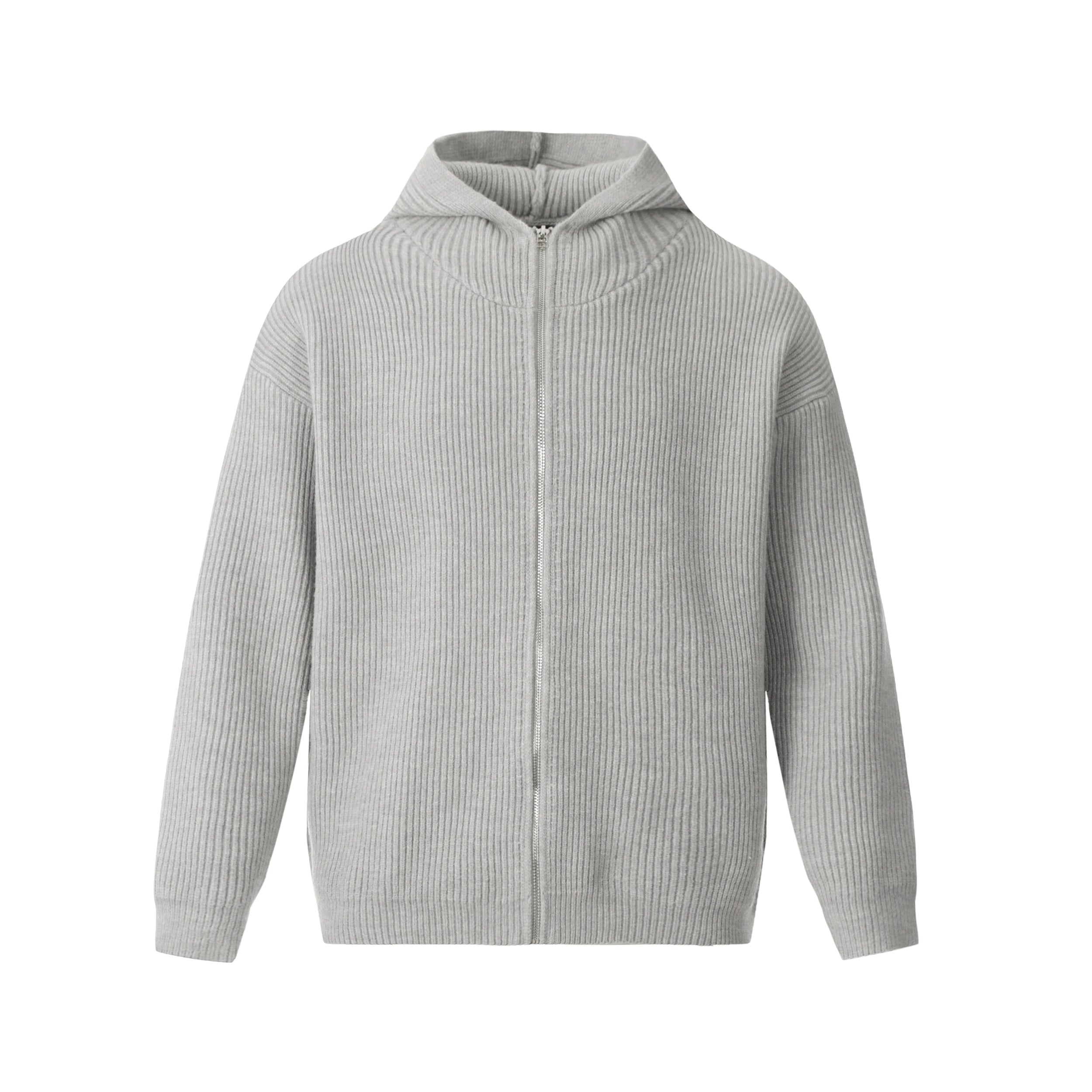 Cardigan en tricot à capuche