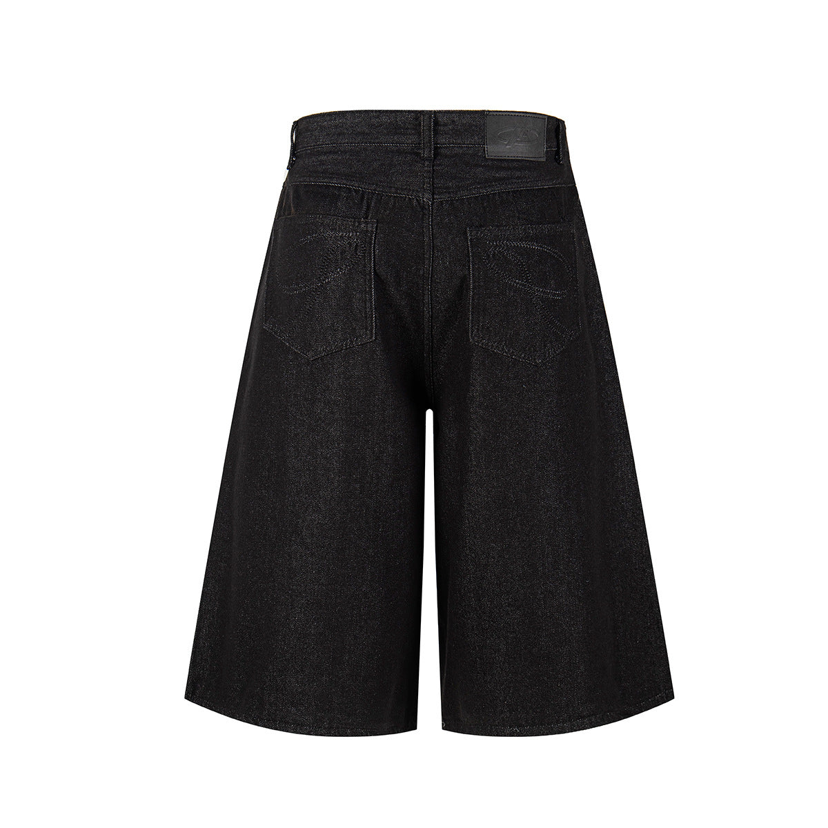 Washed Wide Leg Denim Short Pants