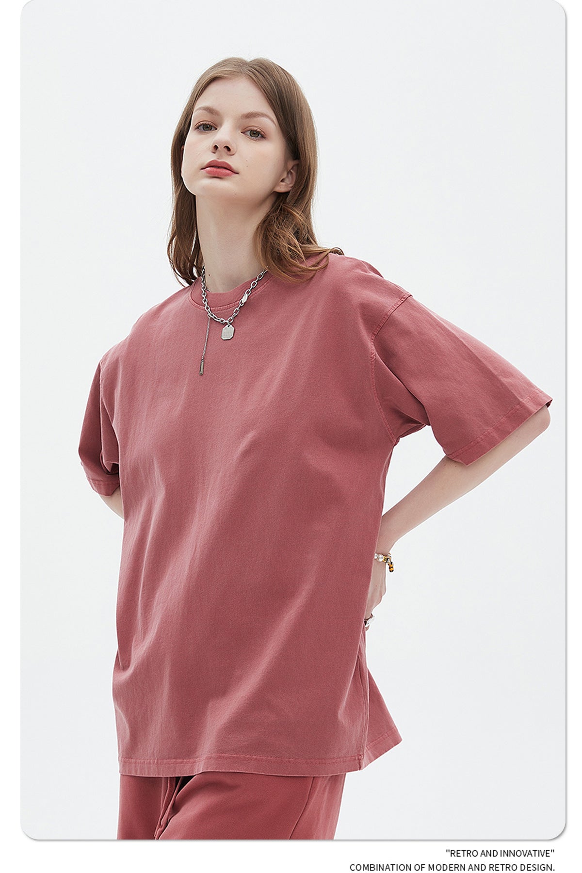 Oversize Washed Short-sleeve-T-shirt & Washed Short Sweatpants Setup