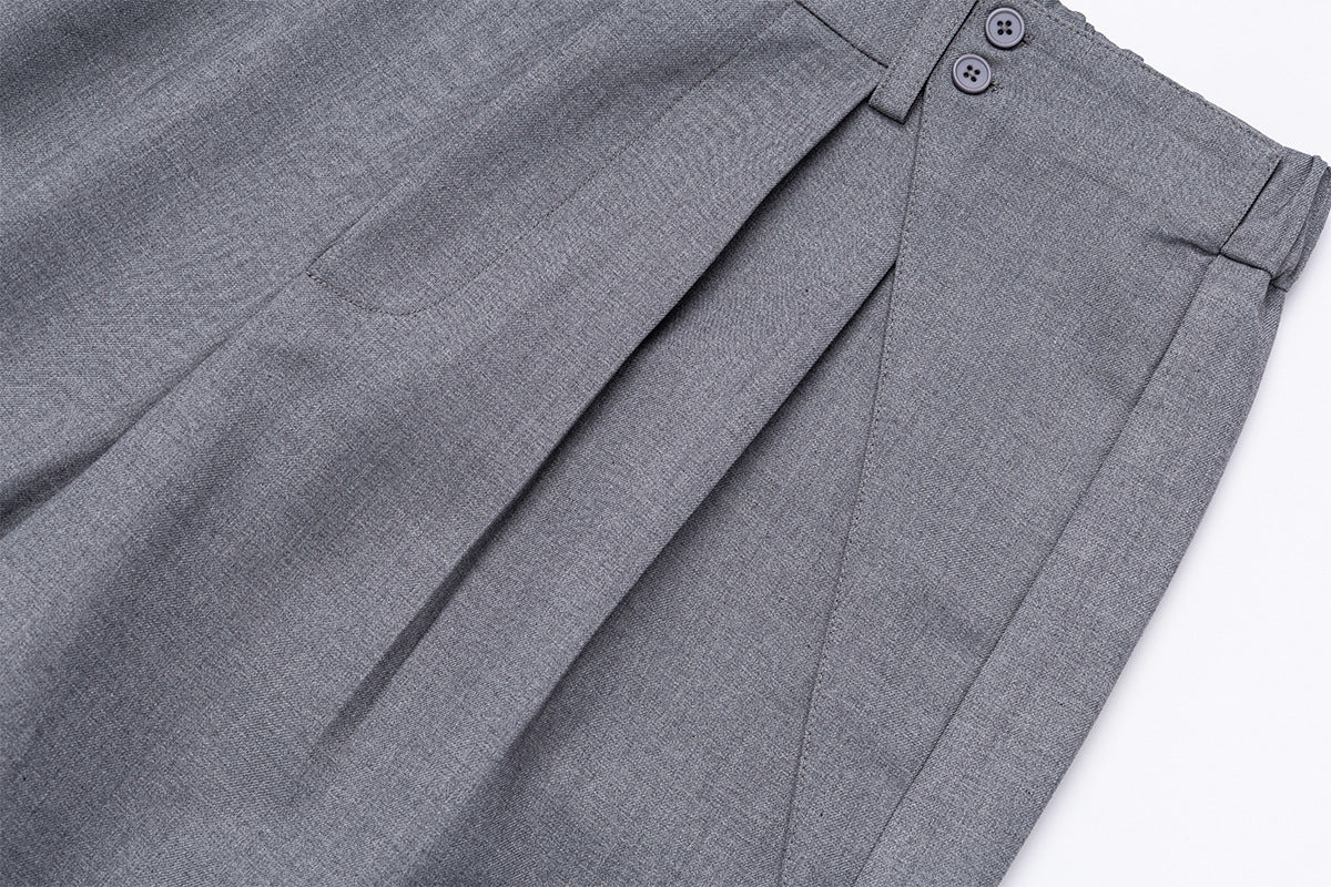 Pleats Wide Leg Jort