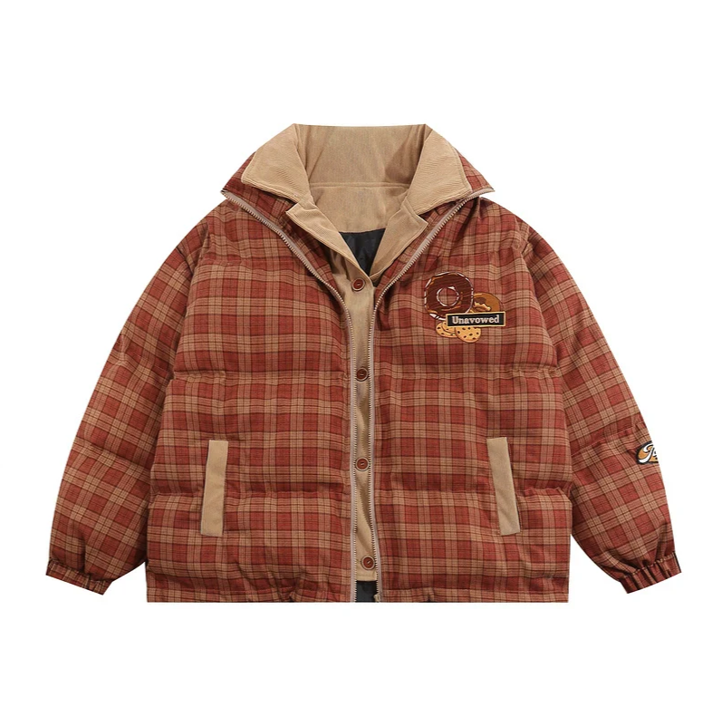 Plaid Oversized Bomber Jacket