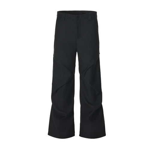 Plisseehose mit ausgestelltem Bein - Schwarz / XS
