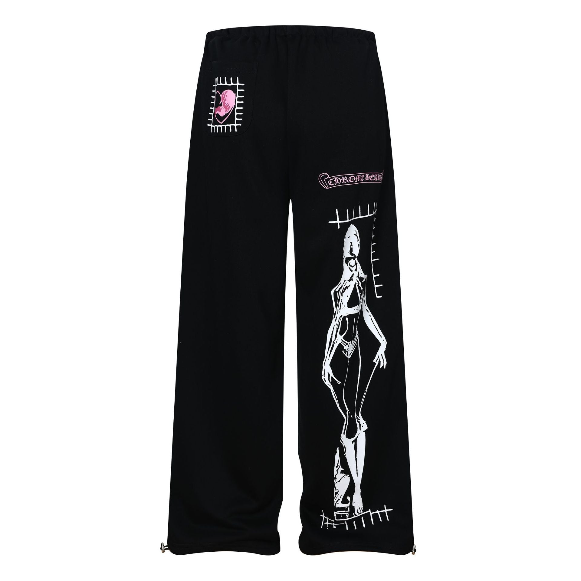 Graphic Print Wide Leg Sweatpants