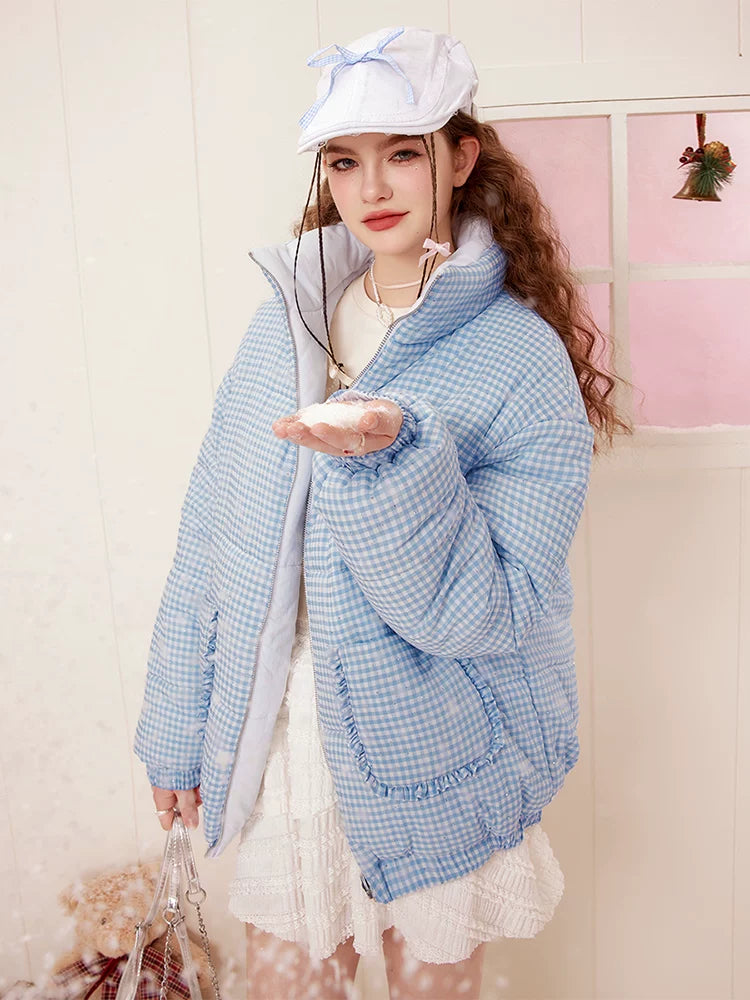 Reversible Stand Neck Puffer Jacket
