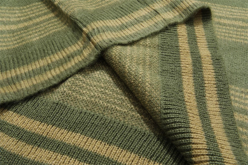 Oversized Striped Knit Sweater
